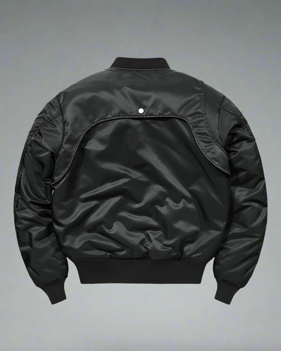 Insulated Winter Bomber Jacket - futuristic jacket - Insulated Winter Bomber Jacket for Urban Comfort - View 2