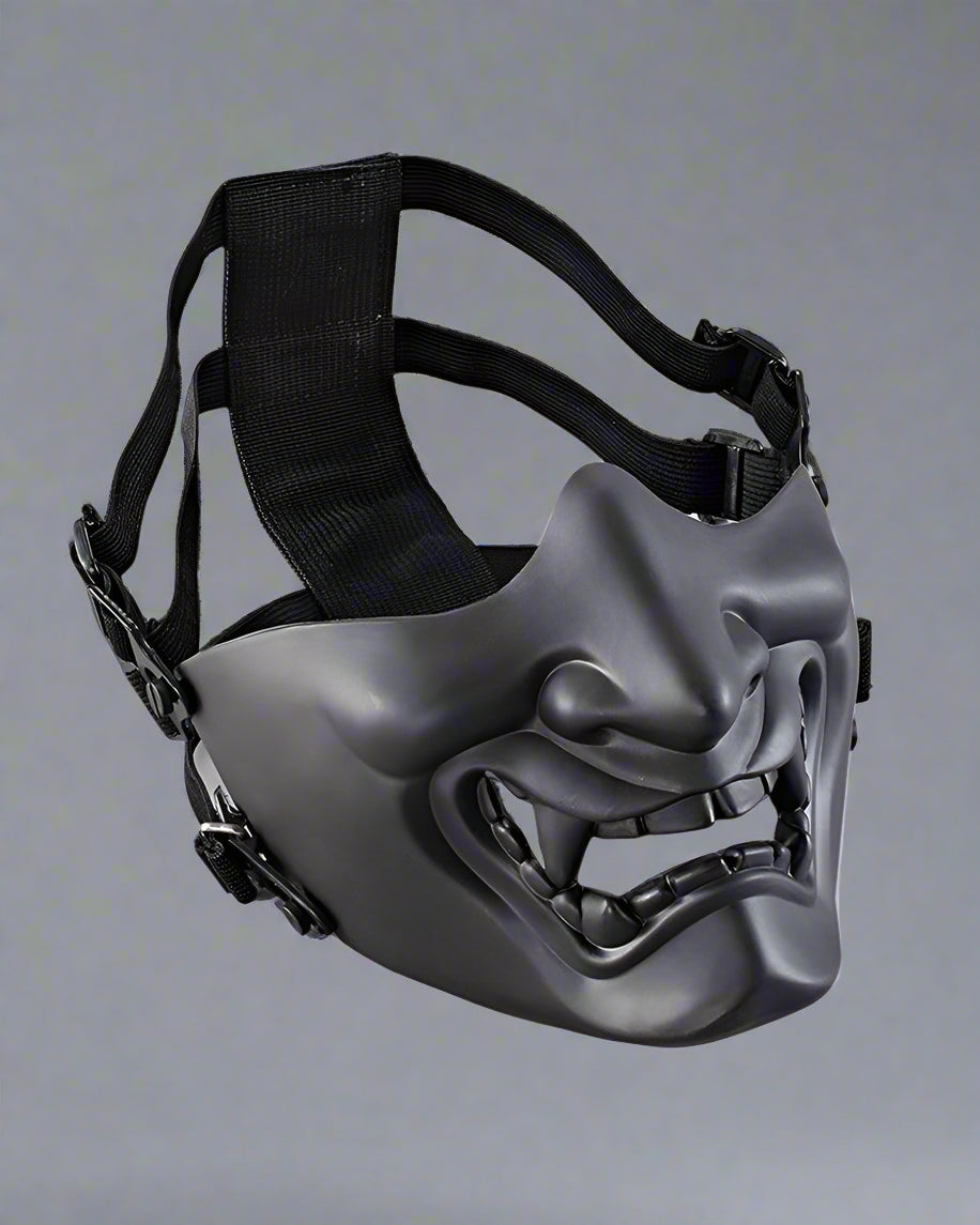 Intriguing Oni Half Face Mask - BEST SELLERS - Oni Half Face Mask for Tactical and Cosplay Events - Main view