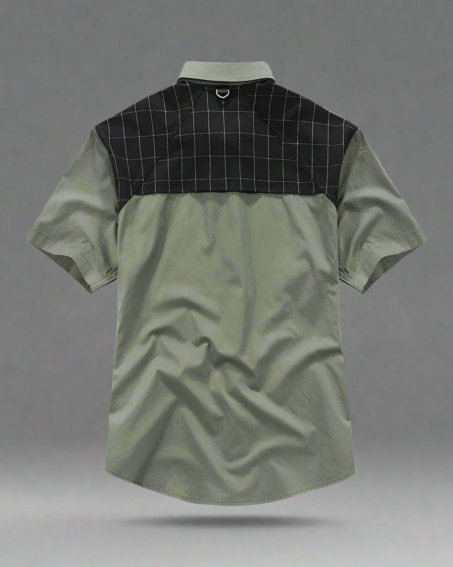 Layered Techwear Style Shirt -  comfortable everyday wear - Urban Tactical Techwear Shirt with Functional Pockets - View 3
