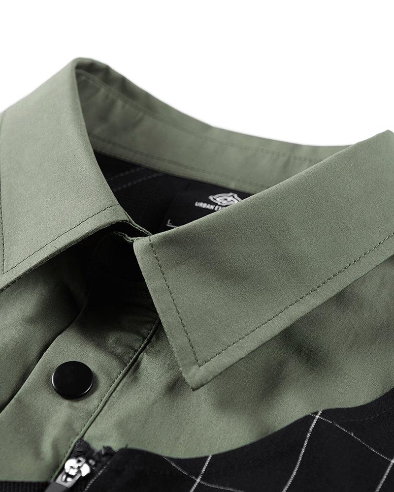 Layered Techwear Style Shirt -  military style - Urban Tactical Techwear Shirt with Functional Pockets - View 4