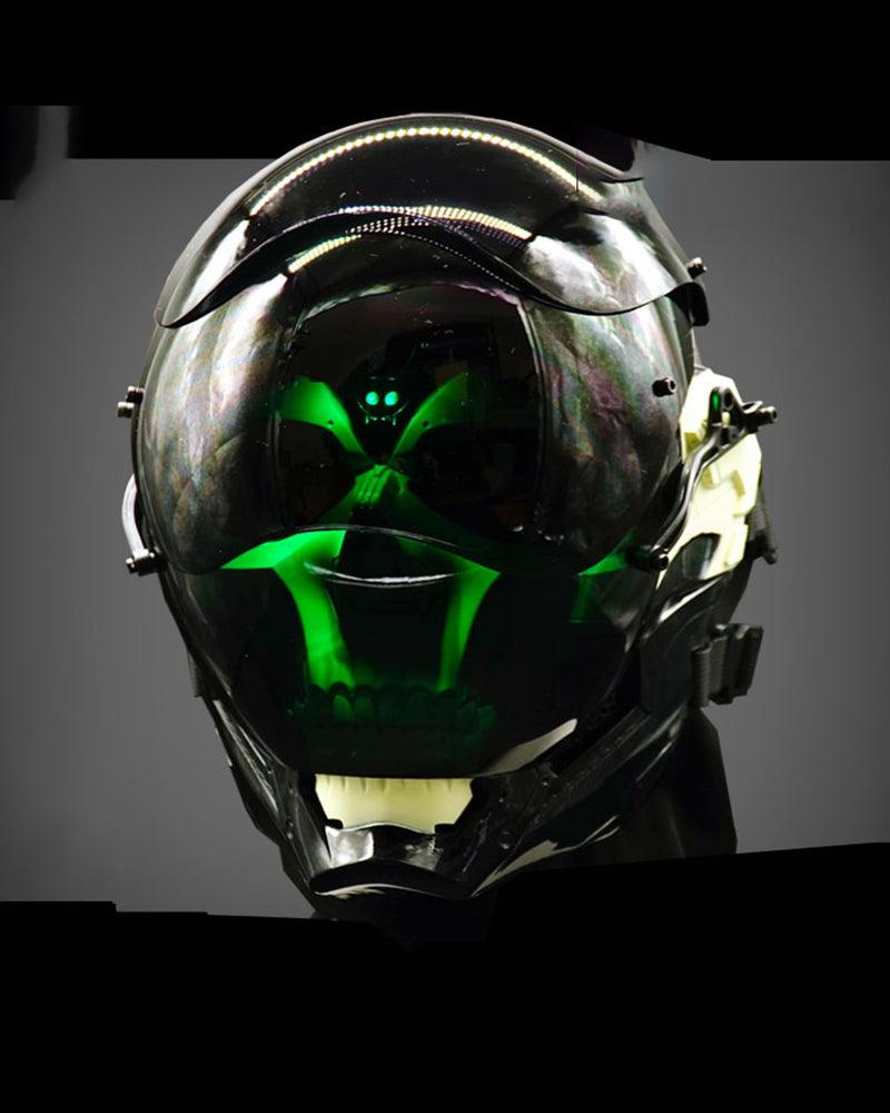 LED Cyberpunk Glow Helmet -  cyberpunk mask - Futuristic LED Cyberpunk Glow Helmet for Parties - View 3