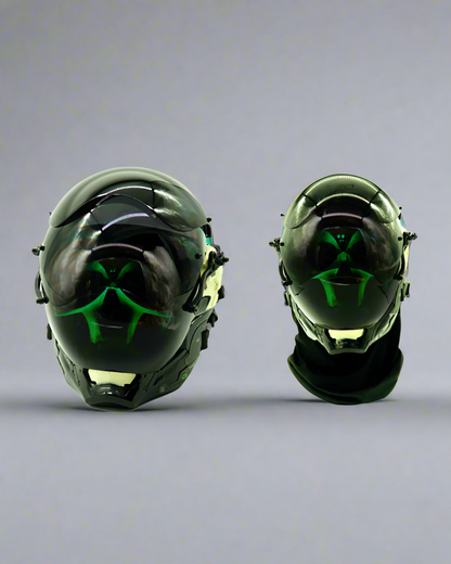LED Cyberpunk Glow Helmet - futuristic helmet - Futuristic LED Cyberpunk Glow Helmet for Parties - View 9