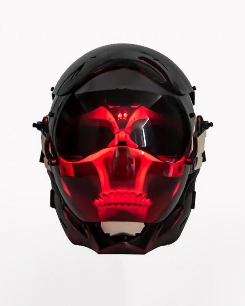 LED Cyberpunk Glow Helmet - futuristic helmet - Futuristic LED Cyberpunk Glow Helmet for Parties - View 2