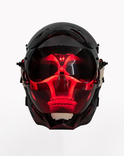 LED Cyberpunk Glow Helmet - futuristic helmet - Futuristic LED Cyberpunk Glow Helmet for Parties - View 2