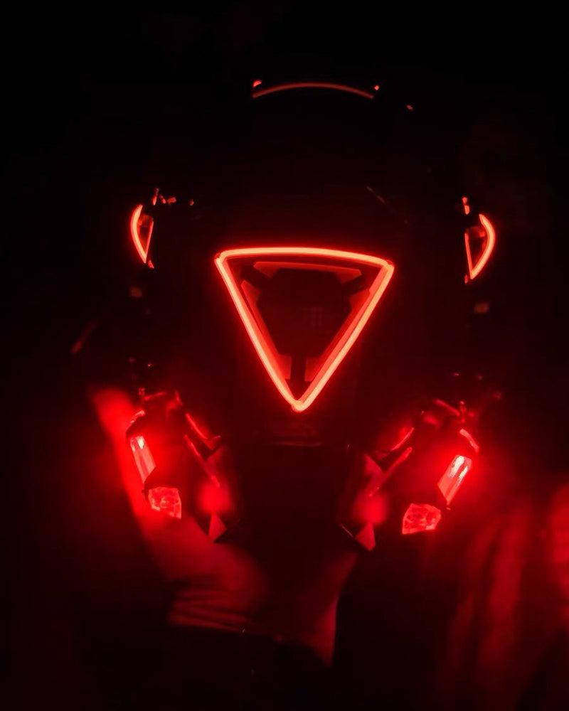 LED Cyberpunk Sci-Fi Helmet -  rechargeable helmet - Futuristic LED Cyberpunk Sci-Fi Helmet with Balaclava - View 5