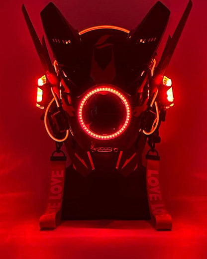 LED Cyberpunk Warrior Helmet -  cyberpunk mask - LED Cyberpunk Warrior Helmet for Futuristic Style - View 11