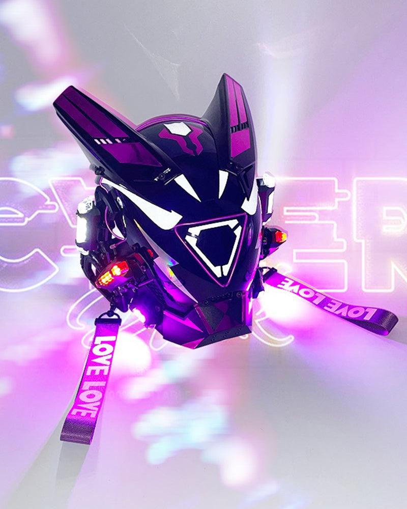 LED Cyberpunk Warrior Helmet -  cyberpunk mask - LED Cyberpunk Warrior Helmet for Futuristic Style - View 18