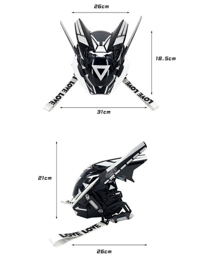 LED Cyberpunk Warrior Helmet -  cyberpunk mask - LED Cyberpunk Warrior Helmet for Futuristic Style - View 25