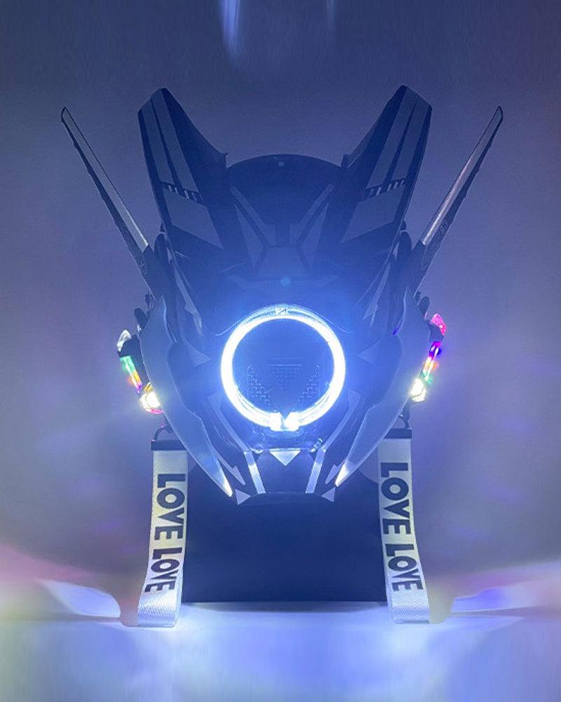 LED Cyberpunk Warrior Helmet -  cyberpunk mask - LED Cyberpunk Warrior Helmet for Futuristic Style - View 4