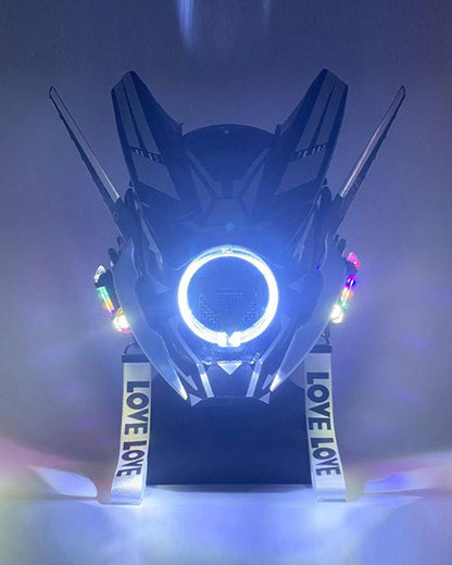 LED Cyberpunk Warrior Helmet -  cyberpunk mask - LED Cyberpunk Warrior Helmet for Futuristic Style - View 4