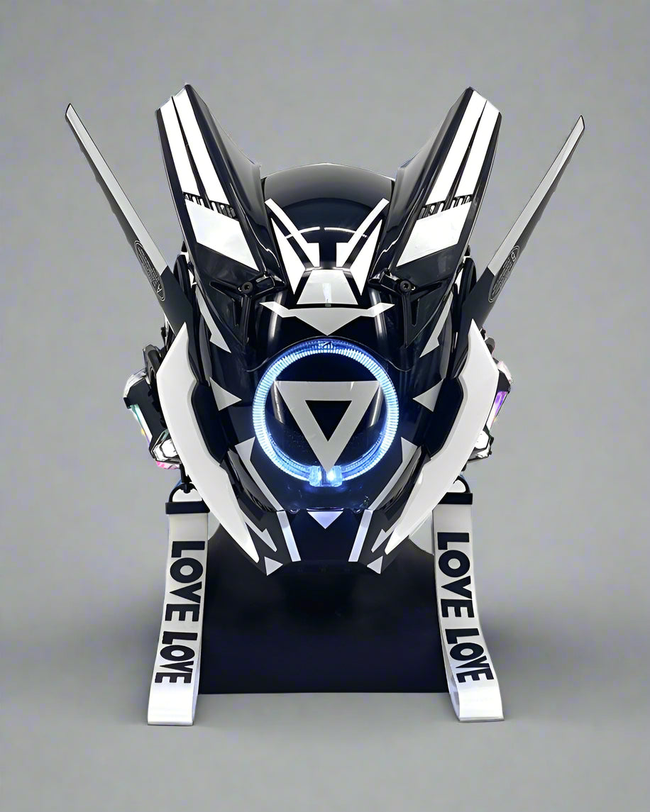 LED Cyberpunk Warrior Helmet - cyberpunk helmet - LED Cyberpunk Warrior Helmet for Futuristic Style - Main view