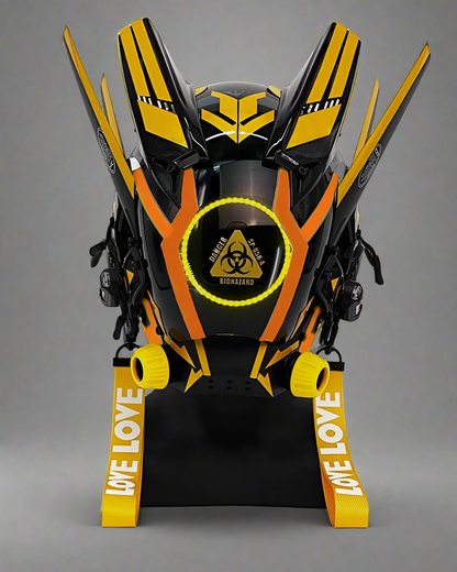 LED Cyberpunk Warrior Helmet - futuristic cyberpunk helmet - LED Cyberpunk Warrior Helmet for Futuristic Style - View 2