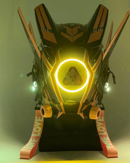 LED Cyberpunk Warrior Helmet - futuristic cyberpunk helmet - LED Cyberpunk Warrior Helmet for Futuristic Style - View 9