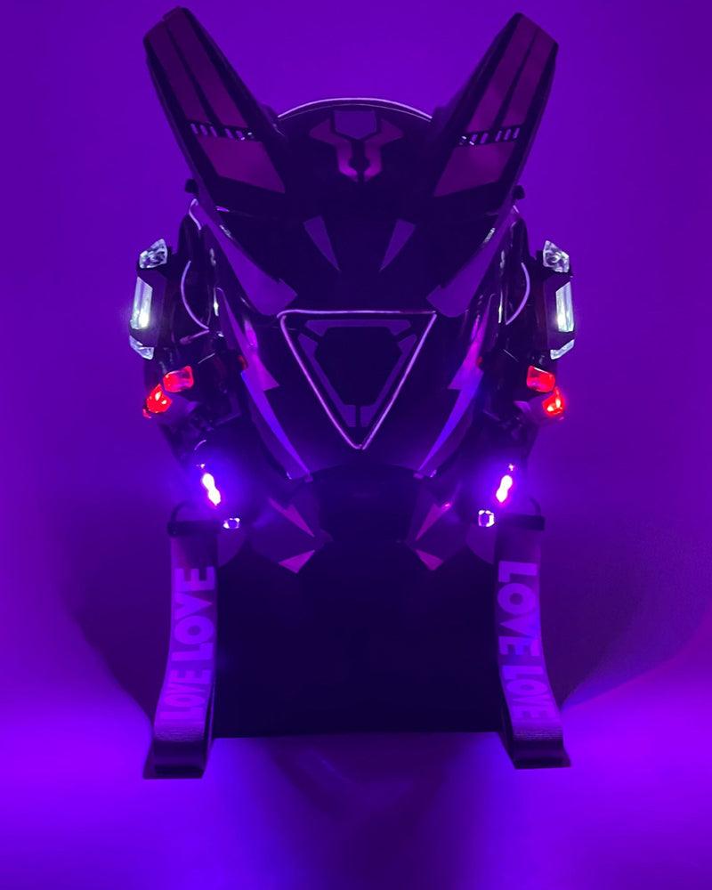 LED Cyberpunk Warrior Helmet -  high-quality materials helmet - LED Cyberpunk Warrior Helmet for Futuristic Style - View 12