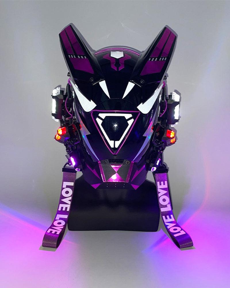 LED Cyberpunk Warrior Helmet -  black helmet - LED Cyberpunk Warrior Helmet for Futuristic Style - View 17