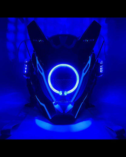 LED Cyberpunk Warrior Helmet -  black helmet - LED Cyberpunk Warrior Helmet for Futuristic Style - View 10