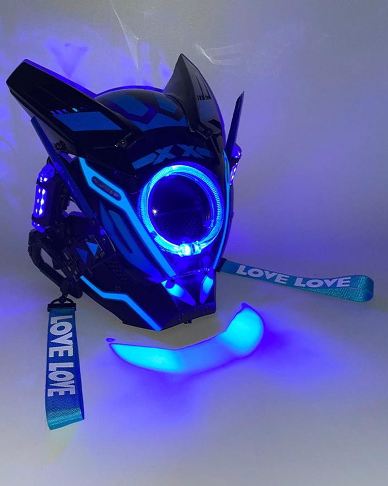 LED Cyberpunk Warrior Helmet - cyberpunk helmet - LED Cyberpunk Warrior Helmet for Futuristic Style - View 22