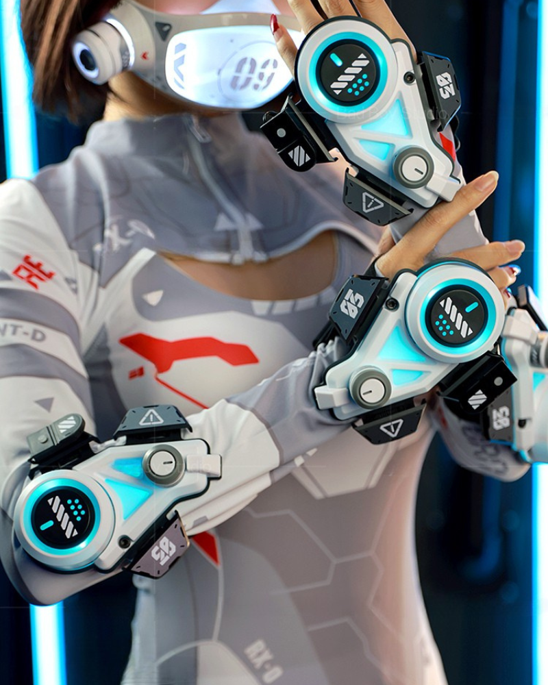 LED Glow Mech Armor Mask - cosplay mask - LED Glow Mech Armor Mask for Cyberpunk Cosplay - View 7