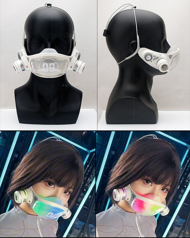 LED Glow Mech Armor Mask -  cyberpunk armor - LED Glow Mech Armor Mask for Cyberpunk Cosplay - View 11