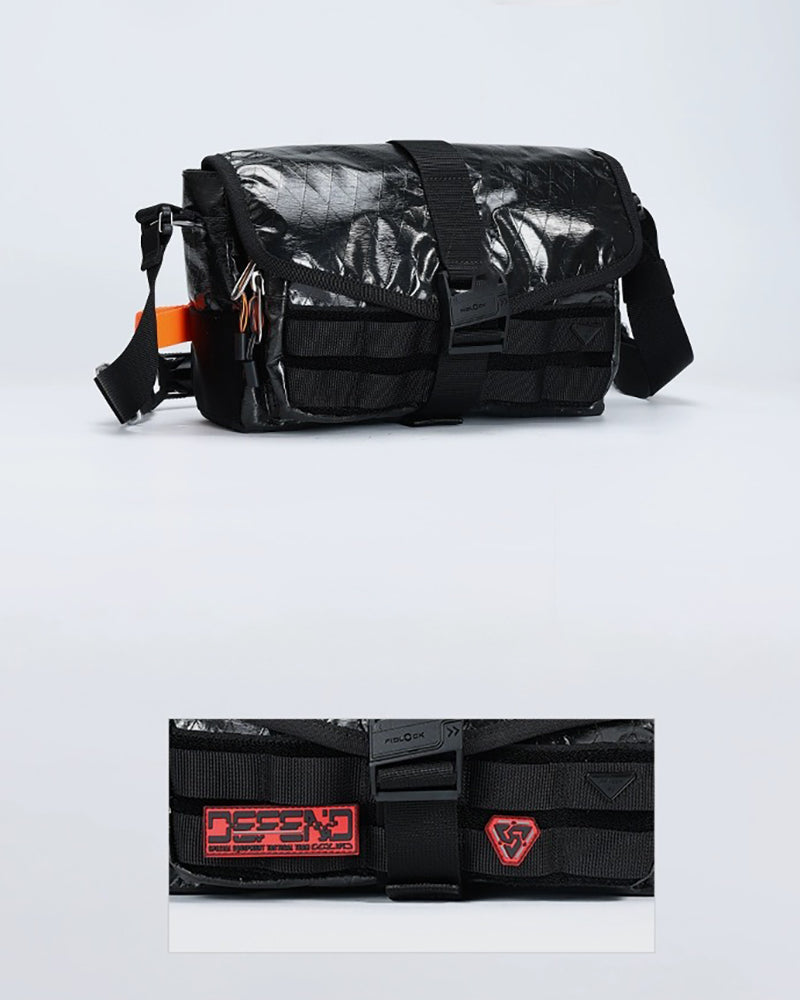 Magnetic Snap Waterproof Messenger Bag -  stylish techwear bag - Magnetic Snap Waterproof Messenger Bag for Daily Use - View 14