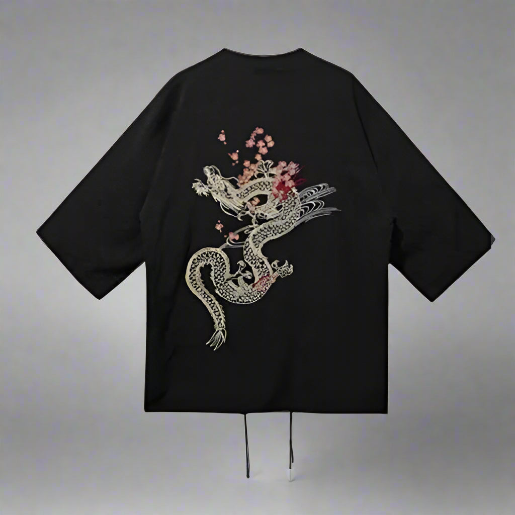 Majestic Dragon Kimono Wrap - kimono - Majestic Dragon Kimono Wrap for Effortless Elegance - Main view