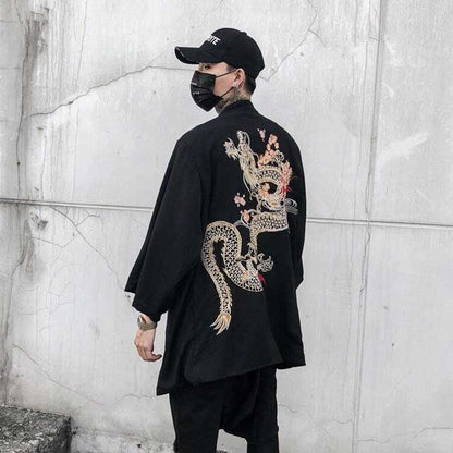 Majestic Dragon Kimono Wrap - stylish kimono - Majestic Dragon Kimono Wrap for Effortless Elegance - View 2