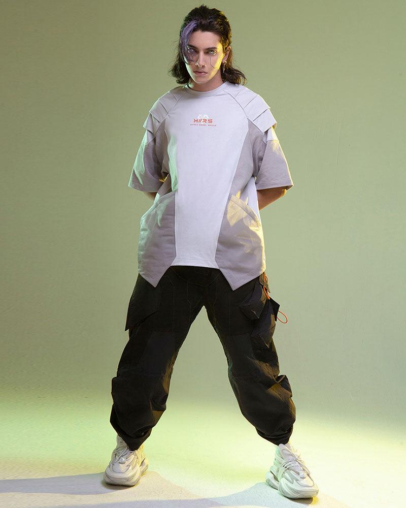 Mech Patch Cyberpunk Tee -  edgy fashion t-shirt - Cyberpunk-Inspired Mech Patch Unisex Tee - View 14