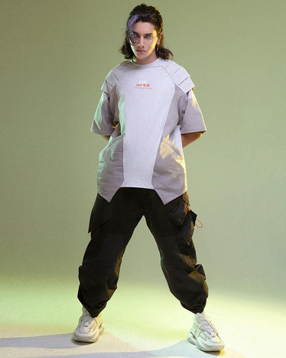 Mech Patch Cyberpunk Tee -  edgy fashion t-shirt - Cyberpunk-Inspired Mech Patch Unisex Tee - View 14