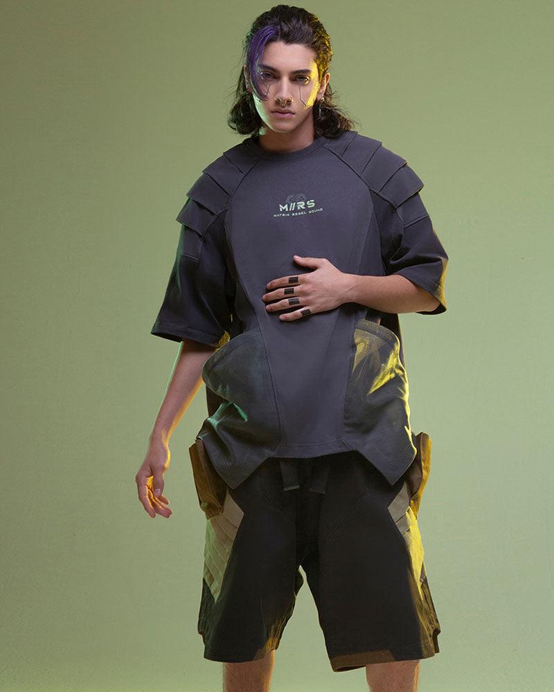 Mech Patch Cyberpunk Tee -  mechanical patch - Cyberpunk-Inspired Mech Patch Unisex Tee - View 7