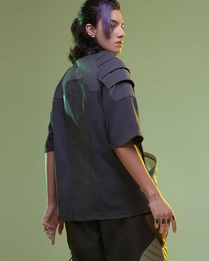 Mech Patch Cyberpunk Tee -  unisex t-shirt - Cyberpunk-Inspired Mech Patch Unisex Tee - View 8