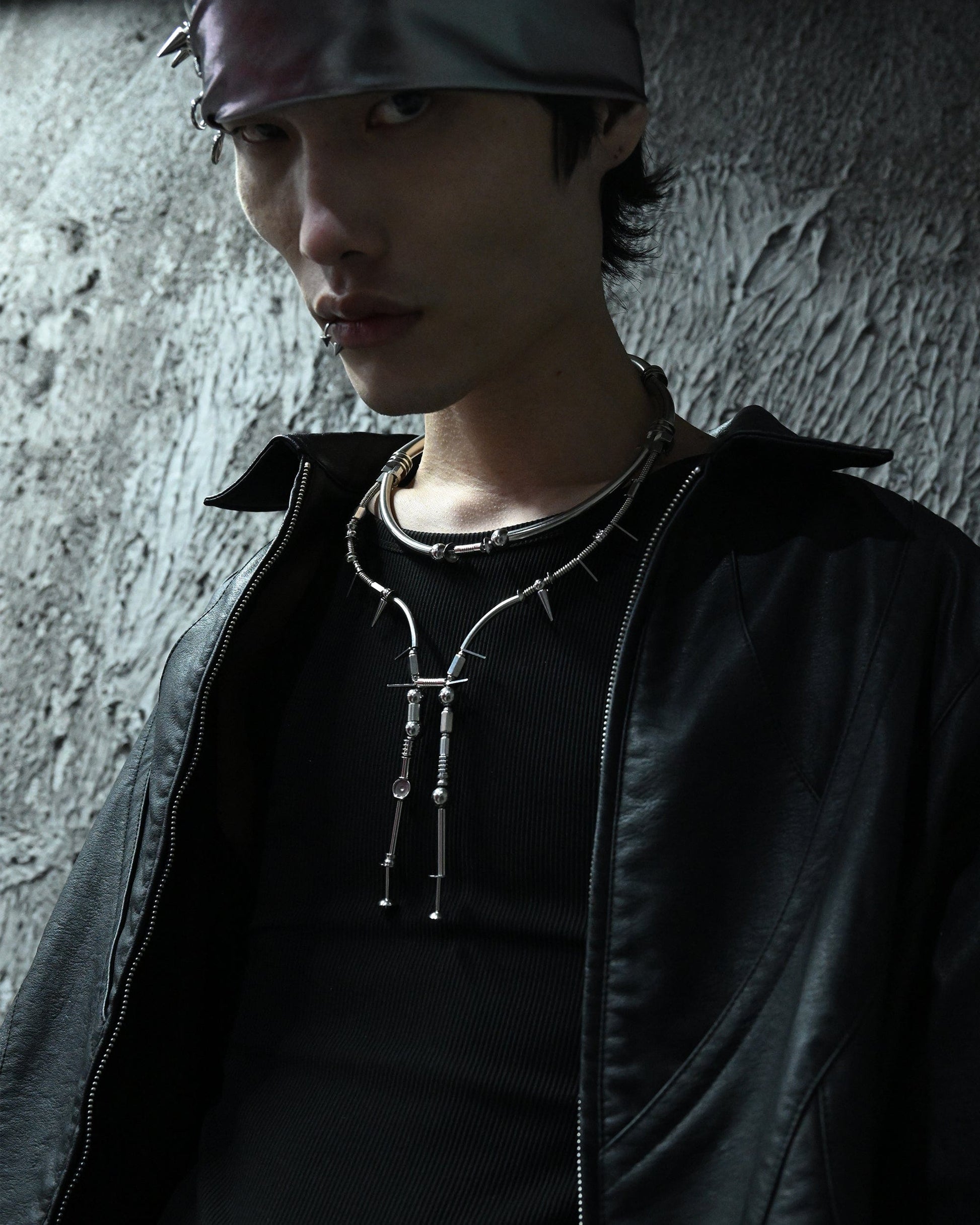 Mechanical Dawn Pendant Necklace -  mechanical jewelry - Futuristic Double-Layered Mechanical Necklace - View 6