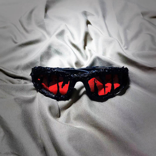 Melted Drip Resin Sunglasses - bold frame sunglasses - Unique Melted Drip Resin Sunglasses for a Bold Statement - Main view