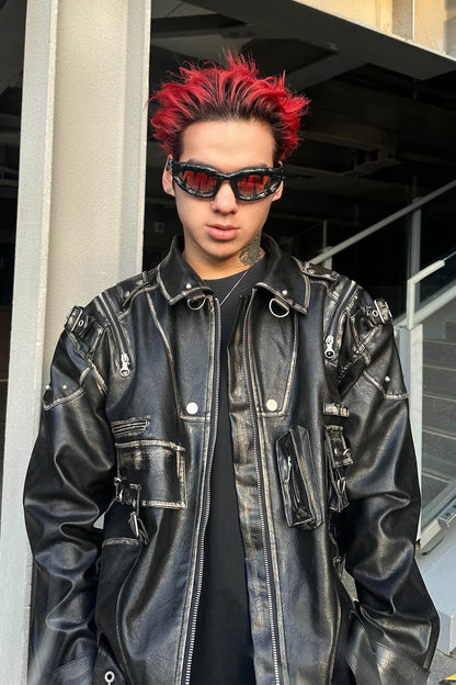 Melted Drip Resin Sunglasses -  unique design - Unique Melted Drip Resin Sunglasses for a Bold Statement - View 6