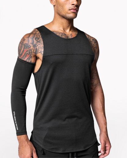 Men's Sleek Sleeveless Tech Tank Top -  performance tank - Men's Sleeveless Tech Tank Top for Comfortable Workouts - View 5