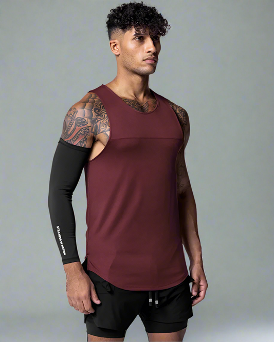 Men's Sleek Sleeveless Tech Tank Top - quick-drying tank - Men's Sleeveless Tech Tank Top for Comfortable Workouts - Main view