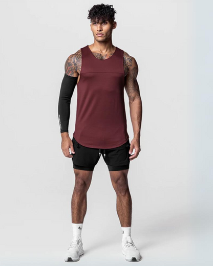 Men's Sleek Sleeveless Tech Tank Top - quick-drying tank - Men's Sleeveless Tech Tank Top for Comfortable Workouts - View 8