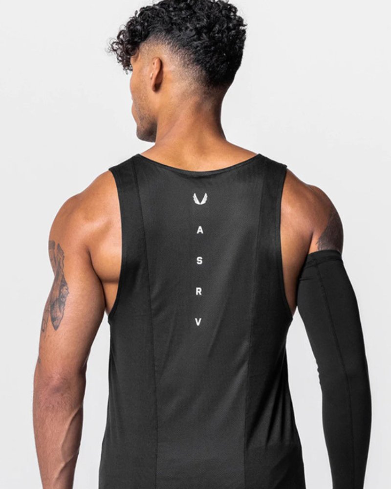 Men's Sleek Sleeveless Tech Tank Top -  running top - Men's Sleeveless Tech Tank Top for Comfortable Workouts - View 6