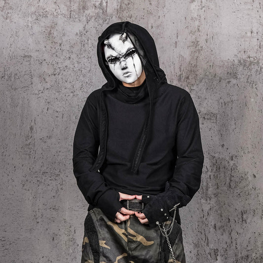 Mesh-Spliced Long Strap Durag - breathable durag - Breathable Mesh-Spliced Long Strap Durag for Comfort - Main view