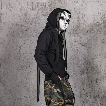 Mesh-Spliced Long Strap Durag -  durable headwear - Breathable Mesh-Spliced Long Strap Durag for Comfort - View 3