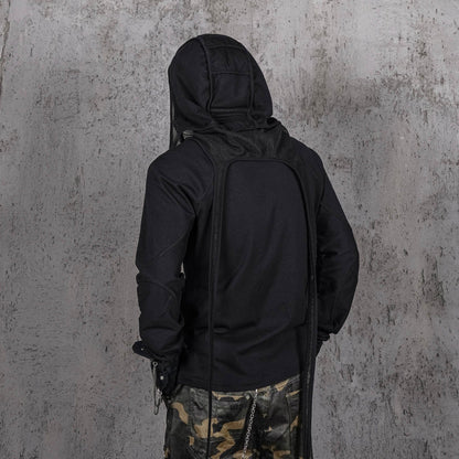 Mesh-Spliced Long Strap Durag - durag - Breathable Mesh-Spliced Long Strap Durag for Comfort - View 2