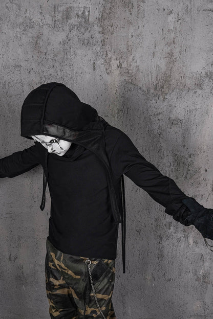 Mesh-Spliced Long Strap Durag -  mesh durag - Breathable Mesh-Spliced Long Strap Durag for Comfort - View 5