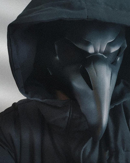 Mysterious Crow Cosplay Mask -  black PVC mask - Mysterious Crow Cosplay Mask for Techwear Enthusiasts - View 3
