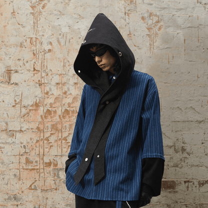 Mystic Shadow Masked Hoodie - masked hoodie - Punk-Style Shadow Masked Hoodie for Bold Looks - Main view