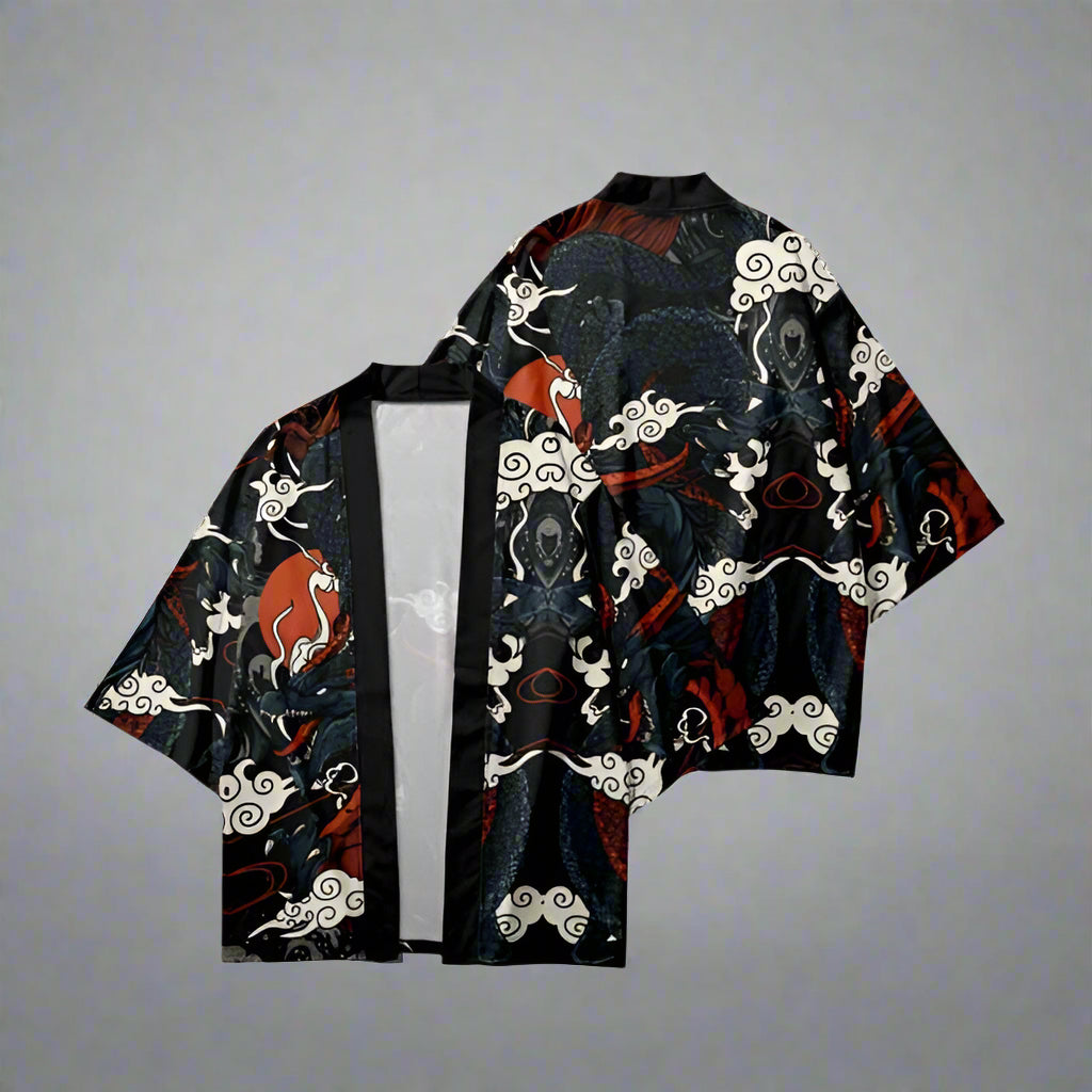Mystical Dragon Cardigan Wrap -  casual wear - Mystical Dragon Cardigan Wrap for Unique Fashion Statement - View 3