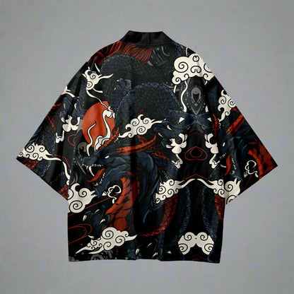 Mystical Dragon Cardigan Wrap - dragon cardigan - Mystical Dragon Cardigan Wrap for Unique Fashion Statement - View 2