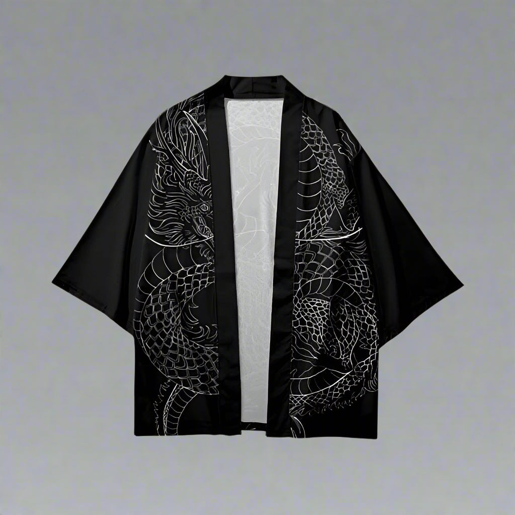 Mystical Dragon Kimono Jacket - dragon kimono - Stunning Japanese Dragon Kimono Jacket for All Occasions - Main view
