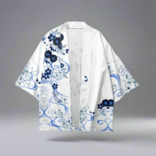 Mystical Fox-Inspired Haori - haori - Kitsune-Inspired Haori: Modern Japanese Cardigan - Main view
