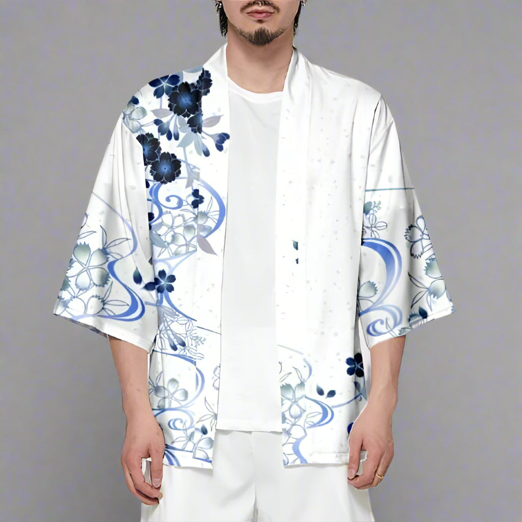 Mystical Fox-Inspired Haori -  kimono - Kitsune-Inspired Haori: Modern Japanese Cardigan - View 4