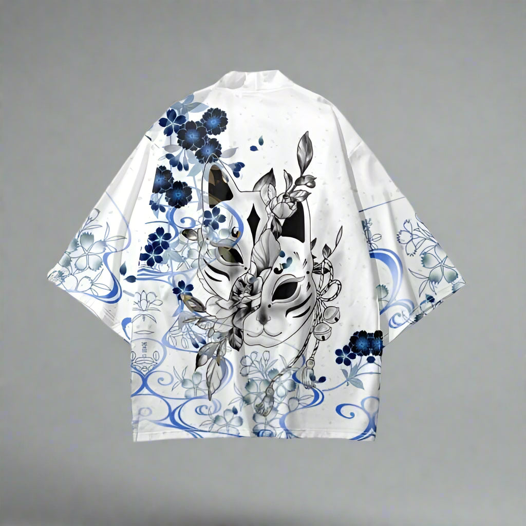 Mystical Fox-Inspired Haori - kitsune haori - Kitsune-Inspired Haori: Modern Japanese Cardigan - View 2