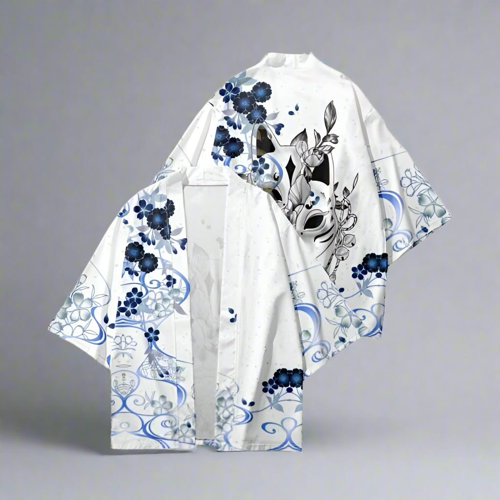 Mystical Fox-Inspired Haori -  kitsune - Kitsune-Inspired Haori: Modern Japanese Cardigan - View 5